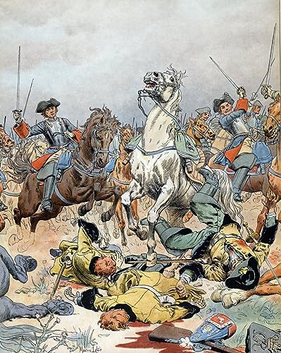 Affiche impression d'art tableau La Guerre de Succession Maurice Leloir toile 60x90