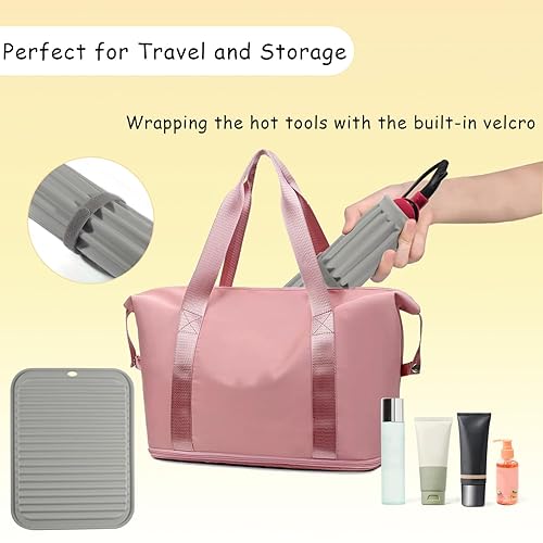 Miniatura 6 de Alfombrilla grande de silicona resistente al calor, alfombrilla profesional para herramientas de pelo caliente para rizar, plancha plana, alisador