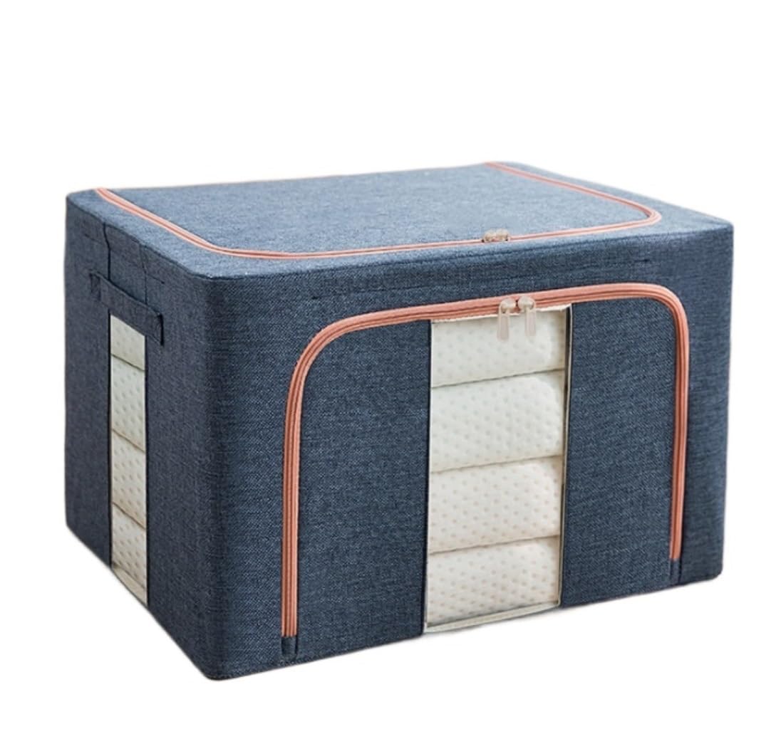 Bolsas Almacenaje Ropa Contenedores De Almacenamiento De Ropa Bolsa De Almacenamiento Plegable con Asa Organización De Ventana Transparente Organizador Armario para Edredones(A,40 * 30 * 20cm)