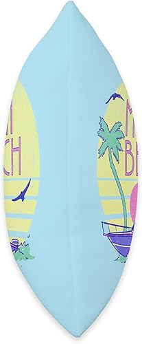 Miniatura 2 de Miami Beach Throw Pillow, 18x18, Multicolor