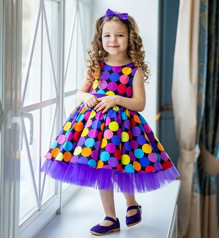 Image of Niren Enterprise Multipatteren Baby Girl's Knee Length Frocks with Digital Prints
