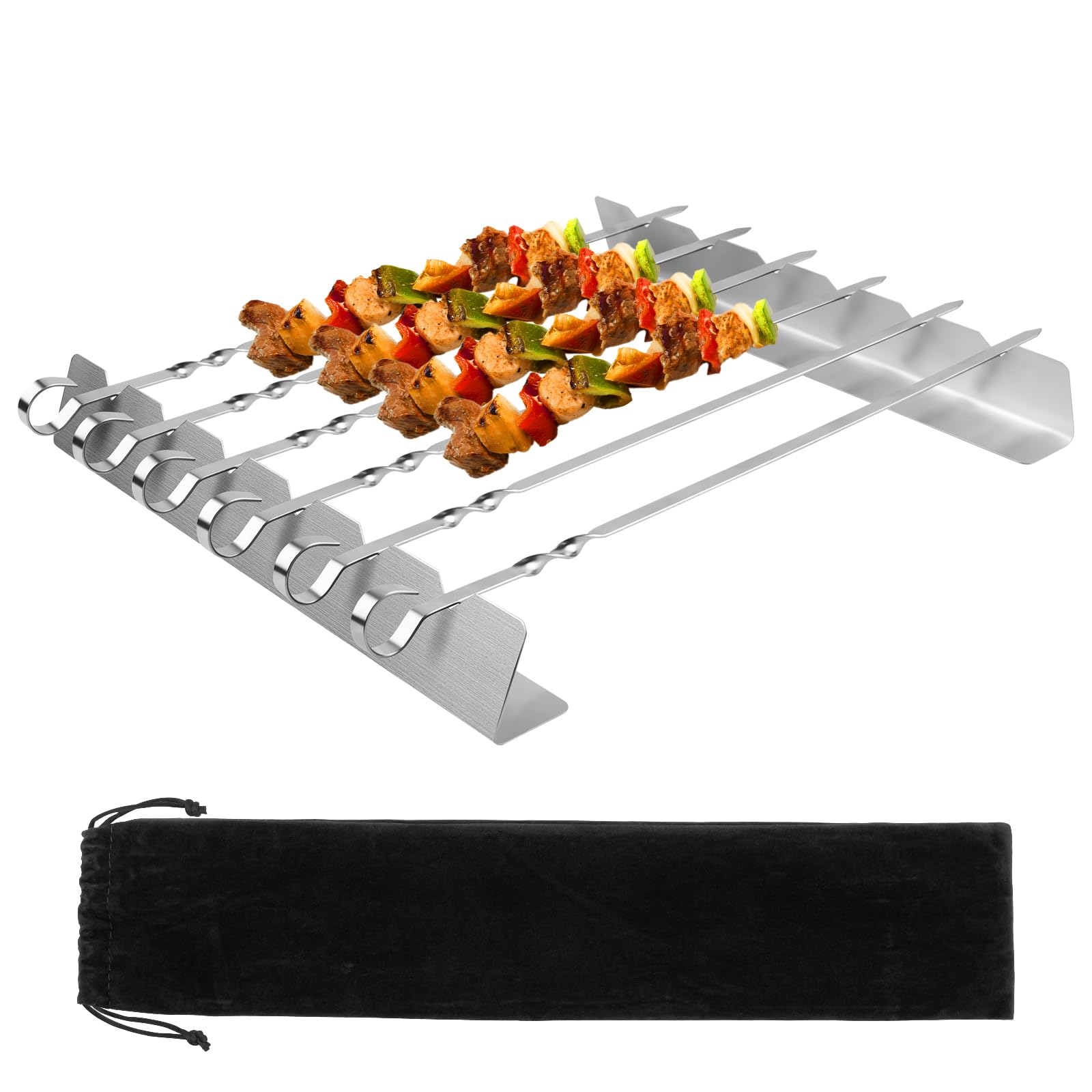 Wzzy Gurden Spieße Rack 4er Set,