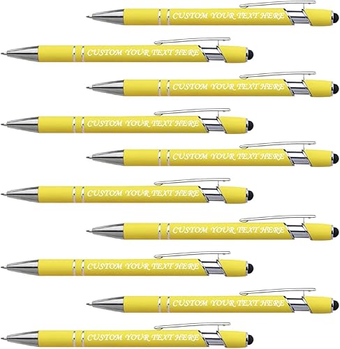 10 bolígrafos personalizados a granel, bolígrafo personalizado, bolígrafo grabado con nombre, logotipo, lápiz capacitivo para pantallas táctiles, a disponible en Yaxa Peru