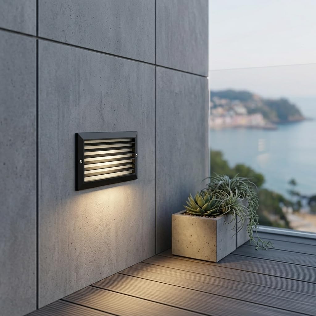 Sicignano Segnapasso da Incasso a Parete ESCAPE Nero 10W LED IP65 4000k (4)