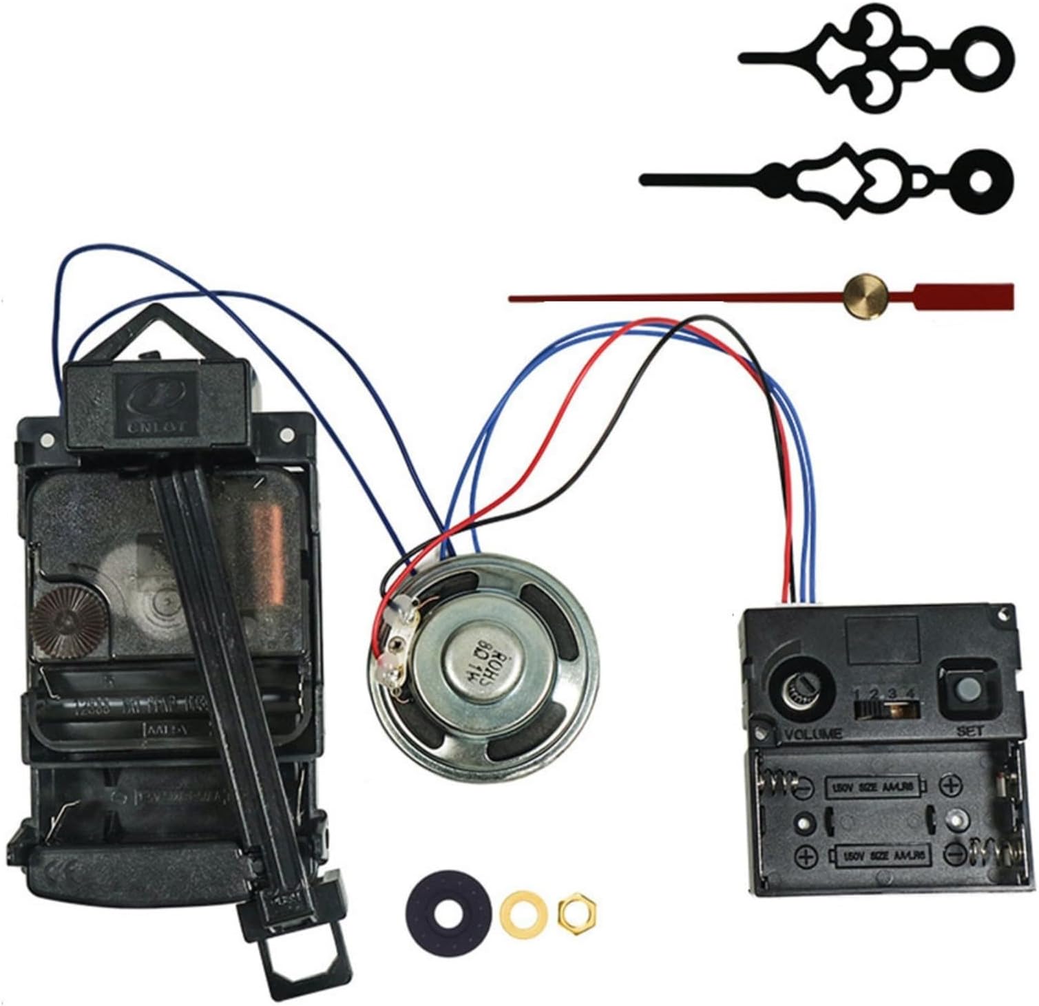 DIY Quartz Pendulum Clock Movement Kit With Music Chime Box, Hands, Drive And Hardware For Wall Clock Repair Or Maintenance(B)