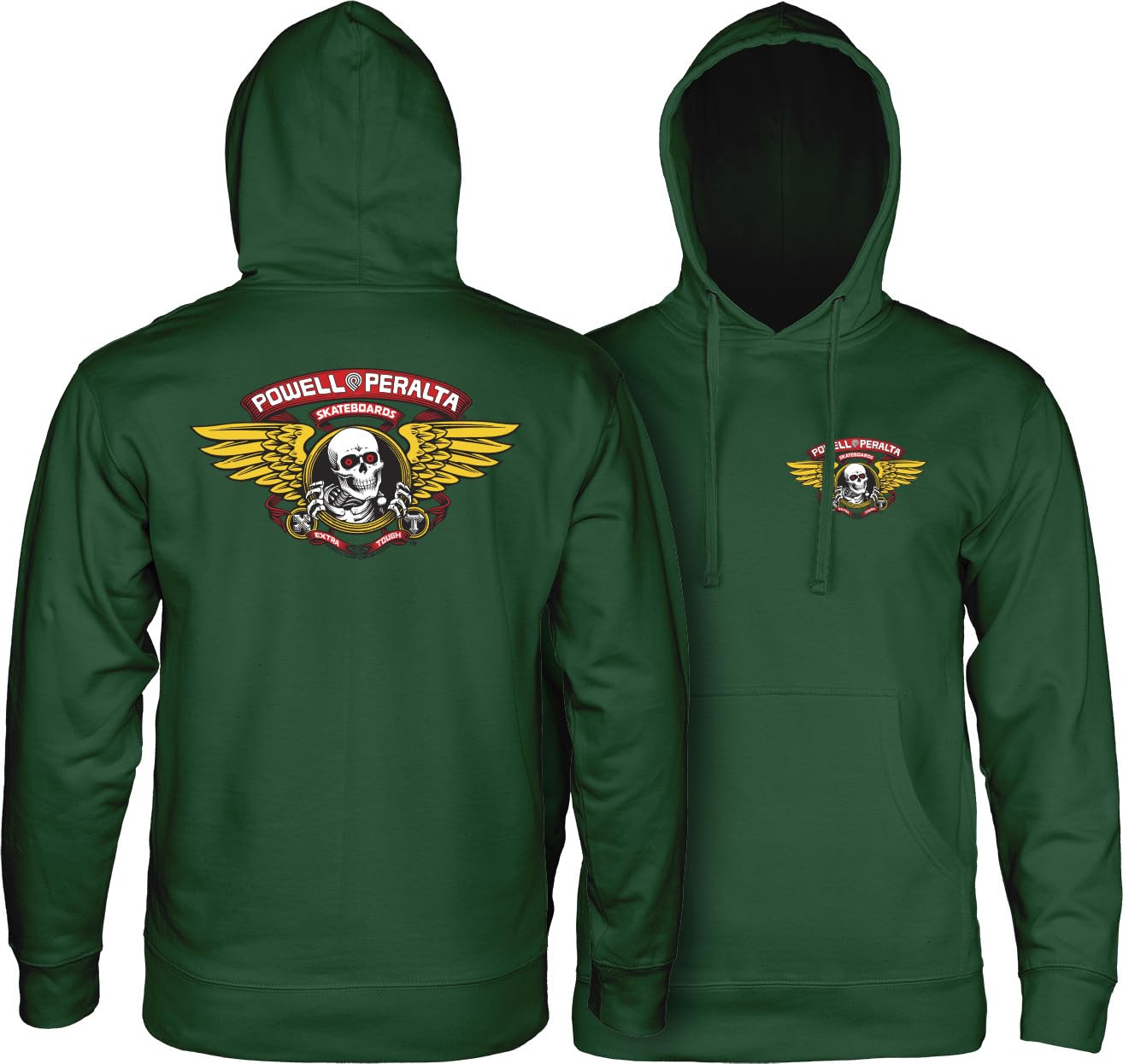 Powell Peralta Winged Ripper Hoody Sweatshirts, Alpine Green, XL