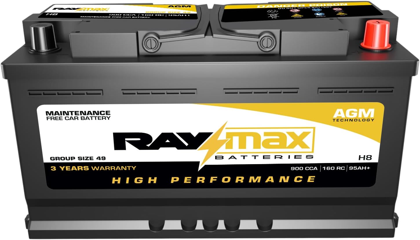 AGM Car Battery H7 Group Size 94R – 12V 850 CCA|80Ah| Maintenance-Free Auto Battery for Sedans, Trucks & SUVs, Extreme Weather Ready, Built for High Performance | Size: 12.36"L x6.89"W x7.48"H.