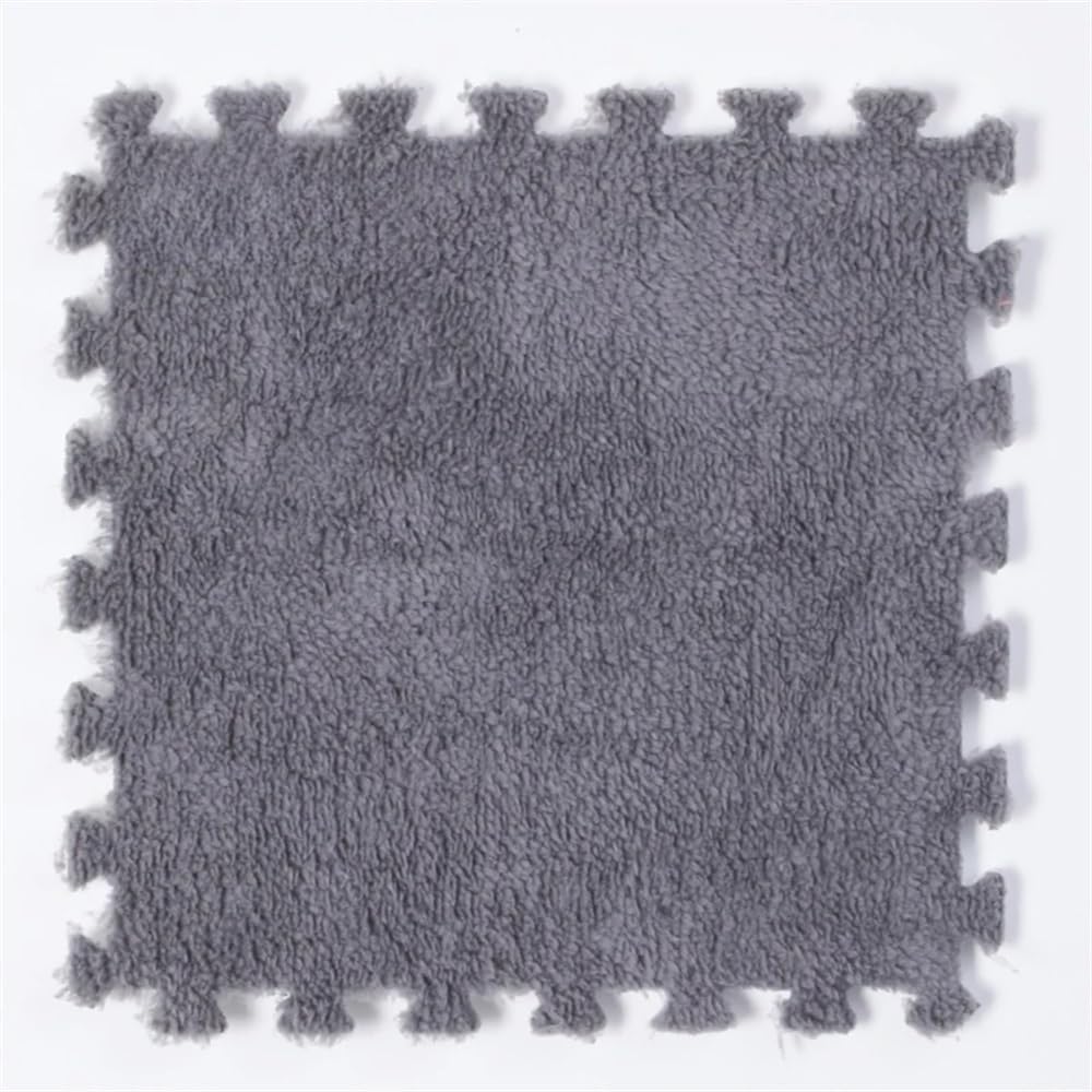 Mata podłogowa z puzzli piankowych, Opakowanie 10 sztuk wielokolorowych piankowych mat podłogowych o wymiarach 30x30 cm(Gray)