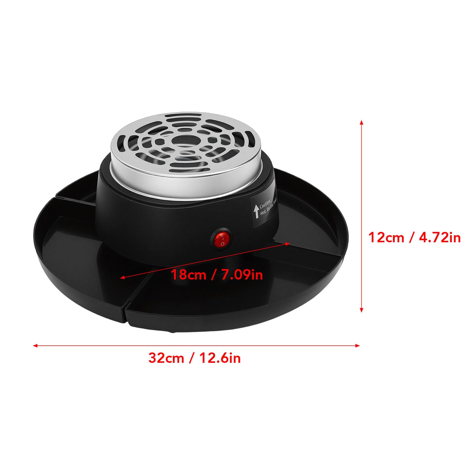 Qcwwy Smores Maker Kit de Mesa para Interiores, Estación Smores con 4 Tenedores para Asar, 4 Bandejas Desmontables, Tostador Eléctrico de Malvaviscos sin Llama, (Enchufe europeo 220V)