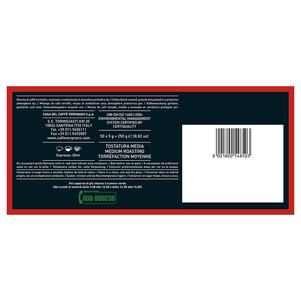 Caffè Vergnano 1882 - Capsule Compatibili Nespresso, Cremoso (Confezione da 4)
