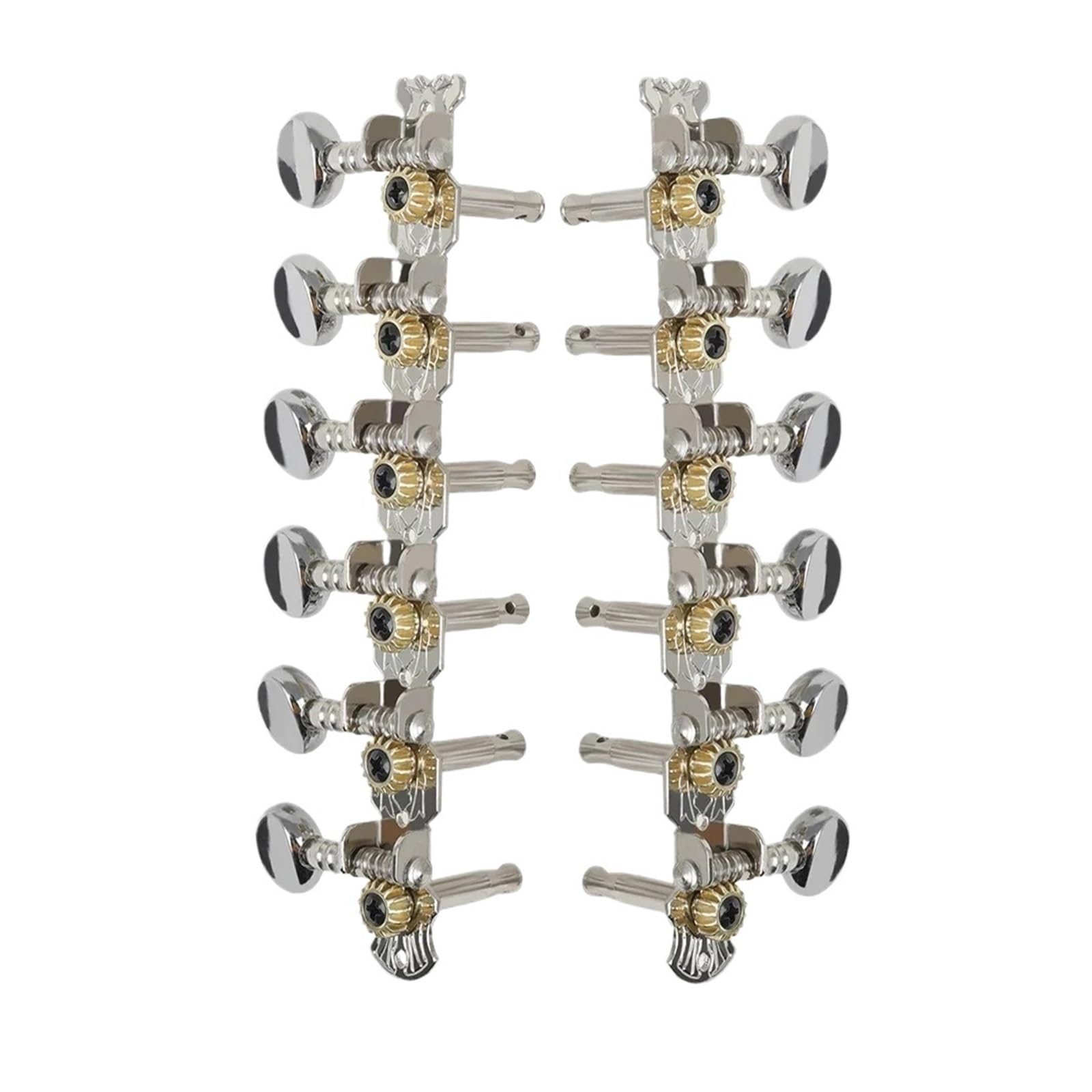 6L6R Stimmwirbel for Akustikgitarre, Stimmwirbel, Schlüssel, 12 Saiten, Maschinenkopf, Metall-Stimmknopf, Zubehör