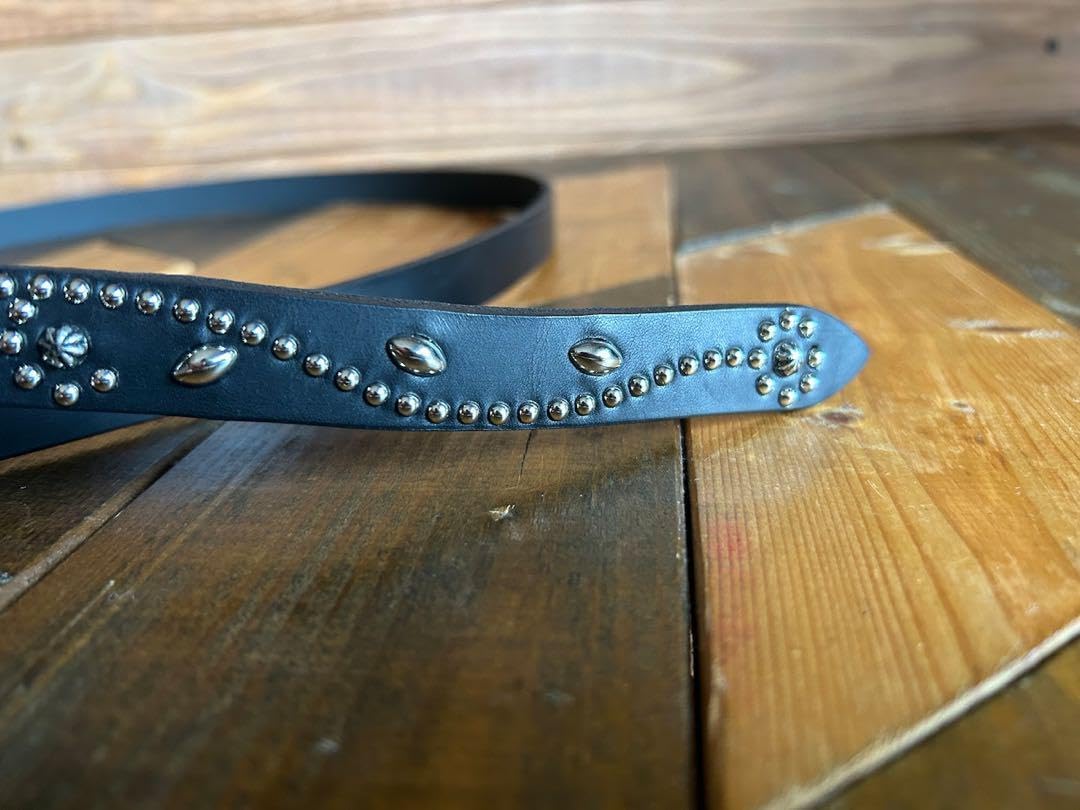 ブラスフラワー スタッズナローベルト18mm幅 htc好き スタッズナロー