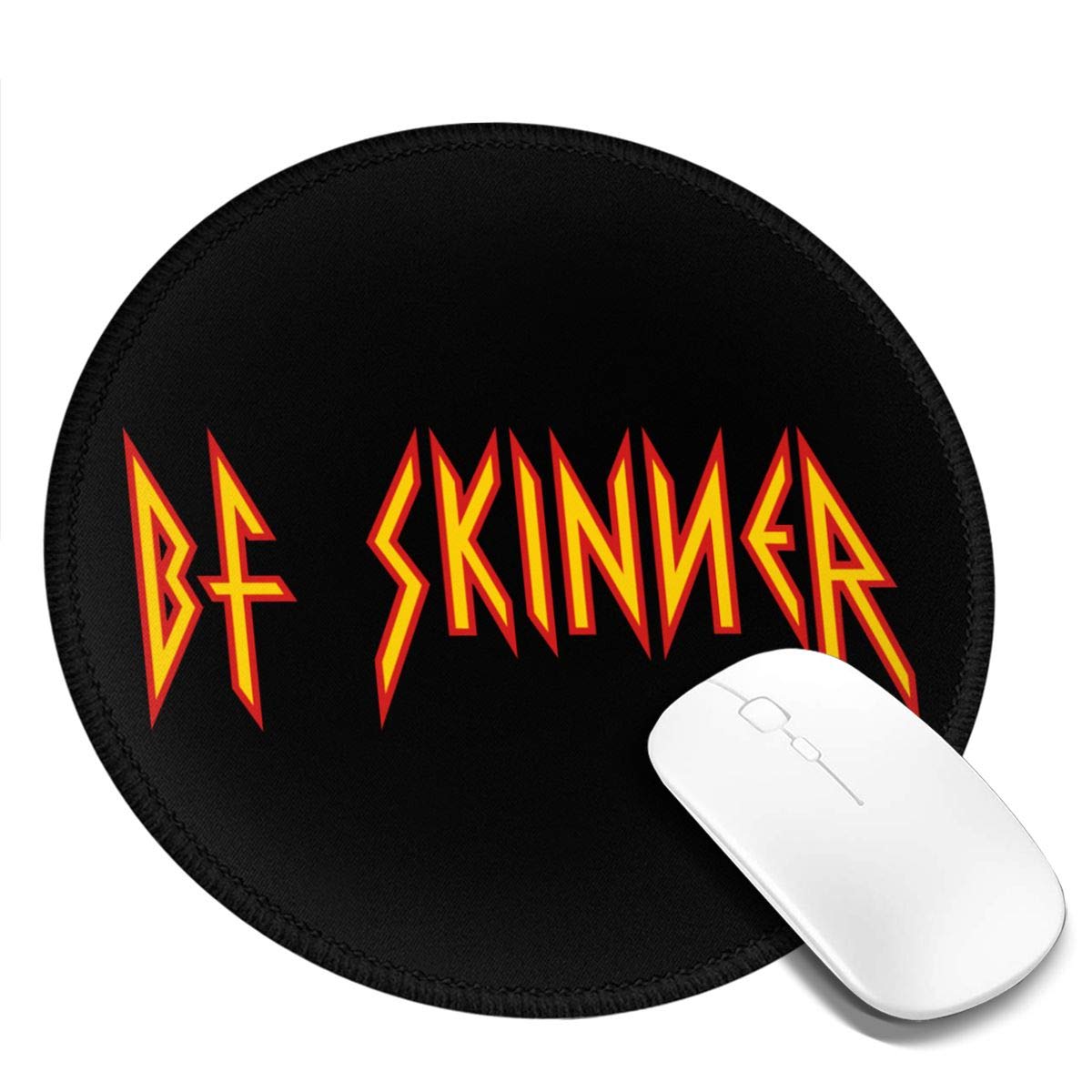 Men's B.F. Skinner Round Gaming Mouse Pad 7.9x7.9 in Natural Rubber Mouse Mat for Computers Home Office