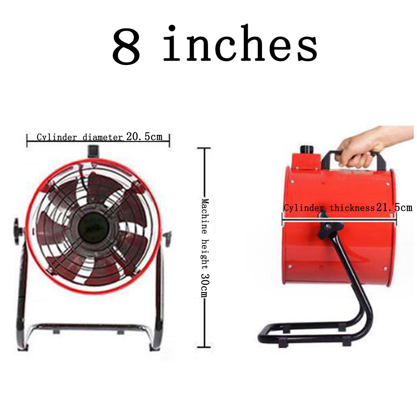 Ventilador Extractor De Aire con Interruptor De Velocidad,Extractor Cocina Portátil,Ventilador Industrial 2800 RPM,para Baños,Taller, Cría, Almacén,Oficina Rejillas Dextractor,8 Inches