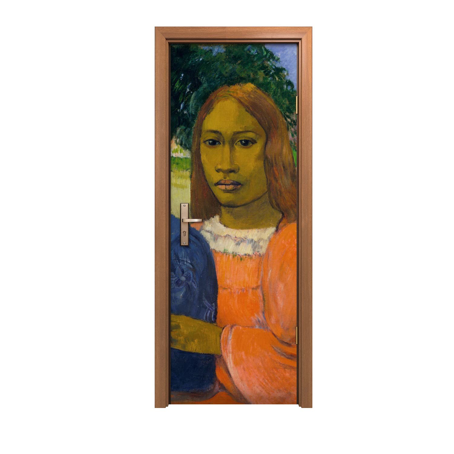 Autocollant de porte 70x200cm décoration murale design intérieur Paul Gauguin Deux femmes Coloray