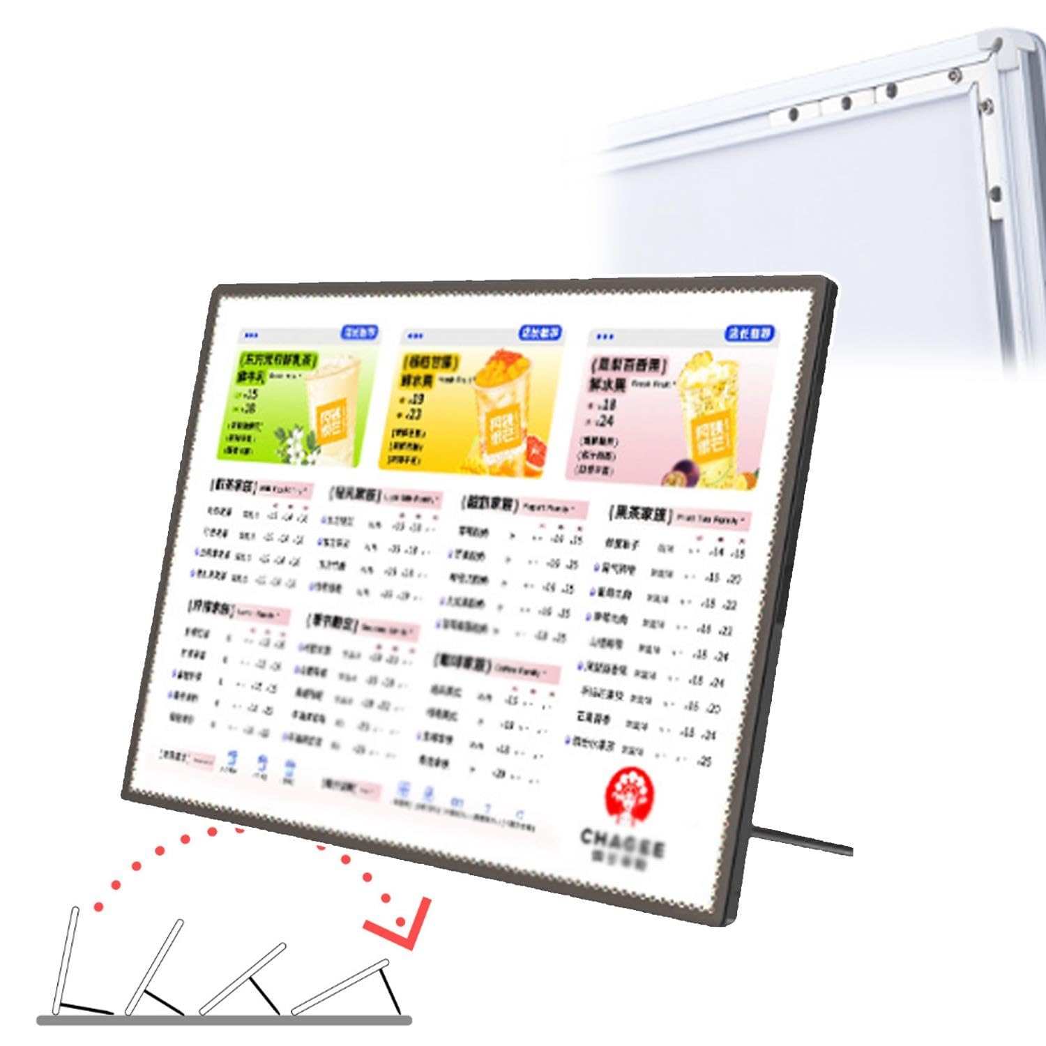 Bardzo cienki panel menu LED (ścienny)
