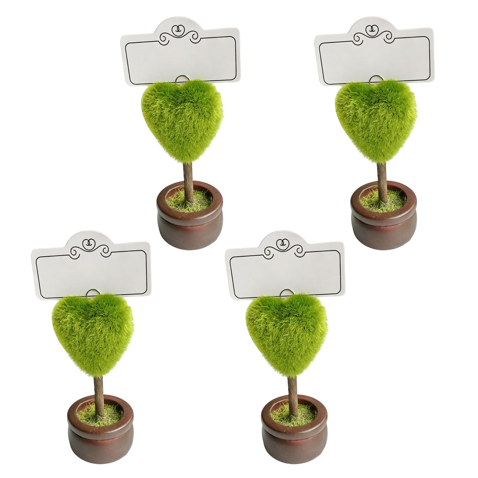 Whoasyst Place Cards Display Stand Potted Plant Styles Name Card Stands for Parties Event and Gatherings Decomposable Name Card Clip