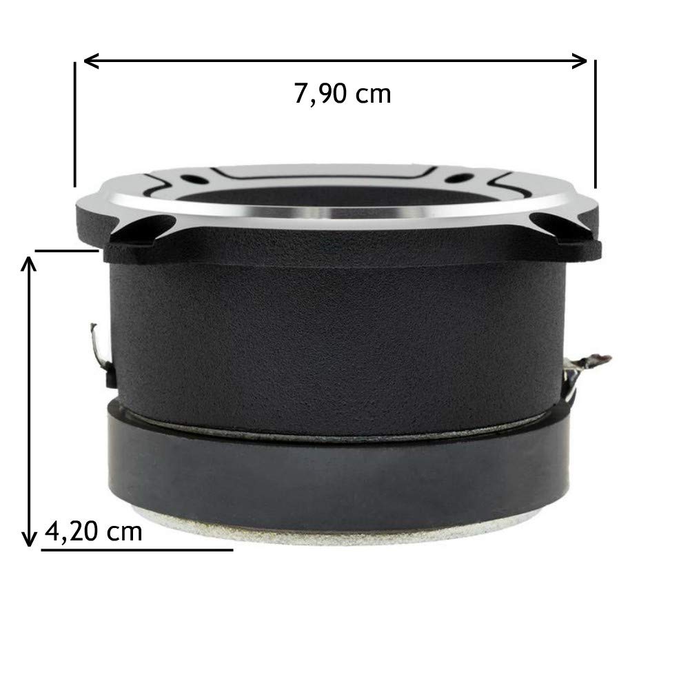 2 DS18 PRO-TW120 super tweeter grigi in alluminio da 120 watt rms e 240 watt max da 7,90 cm di diametro impedenza 4 ohm sensibilità 103 db, a coppia + 2 condensatori e 3 sticker omaggio