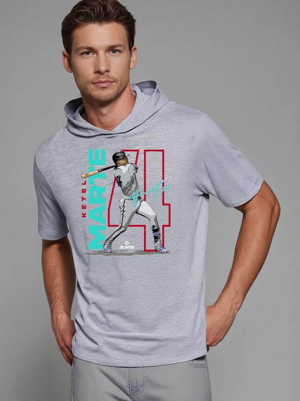 License Champs Men's Cotton Short Sleeve Hoodie | Hooded T-Shirt | Official NCAA Merch