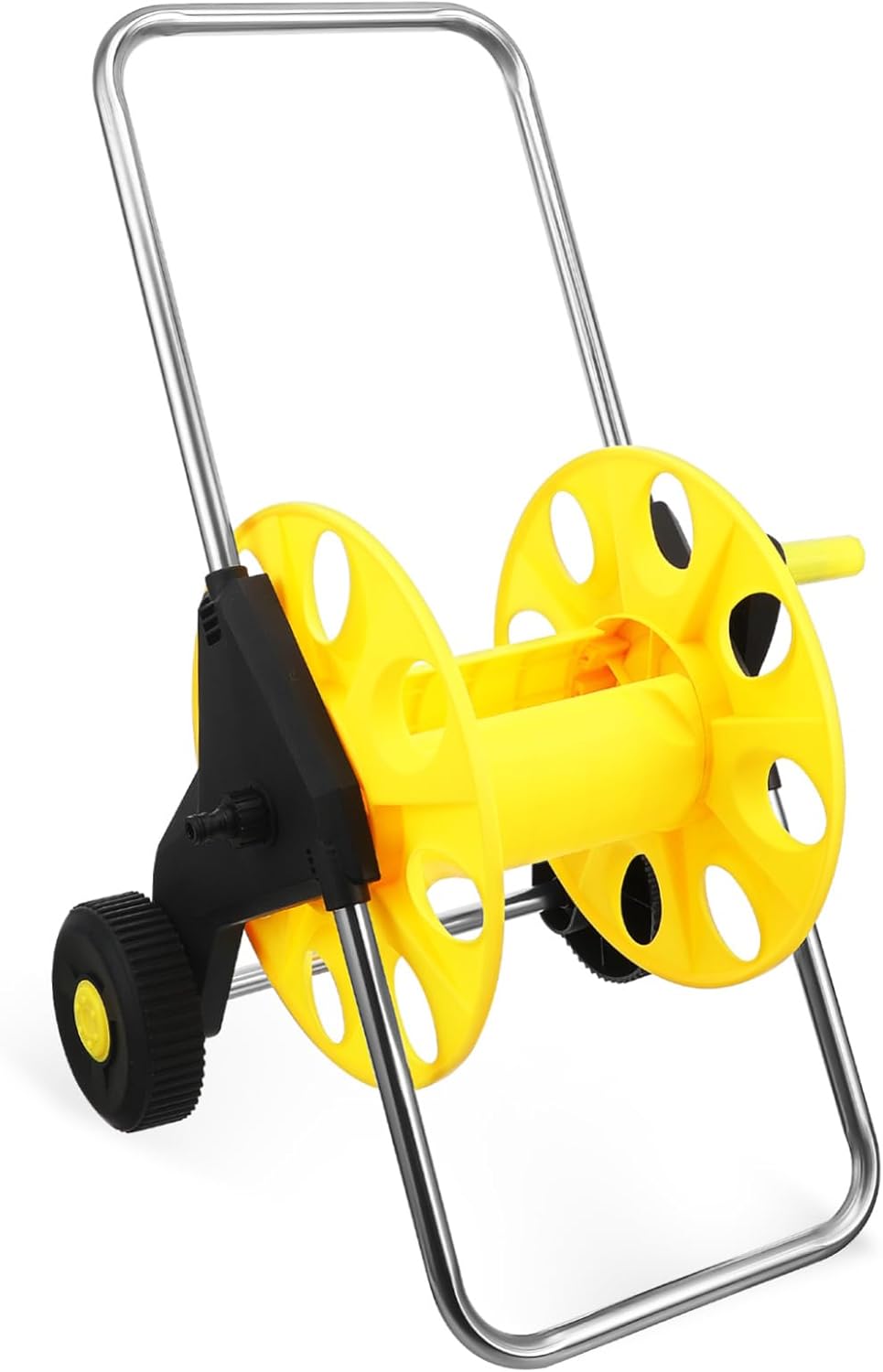 BESTonZON Garden Hose Reel Cart Wheels Hose Storage Cart Pressure Washer Reel Trolley