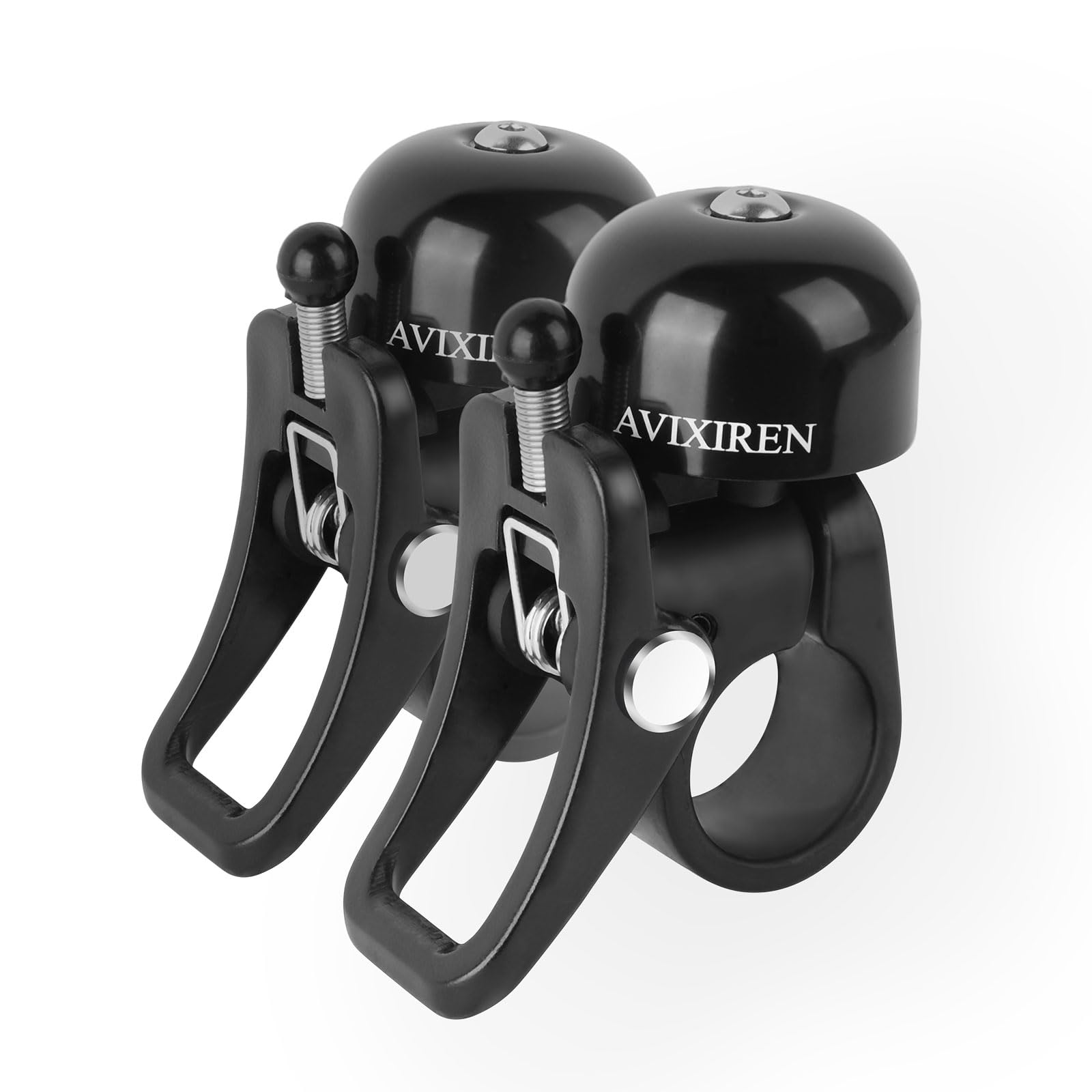 Lot de 2 Sonnettes Vélo Ultra Puissantes 100dB, Aluminium, Guidon 21-23 mm pour VTT, Course, VAE