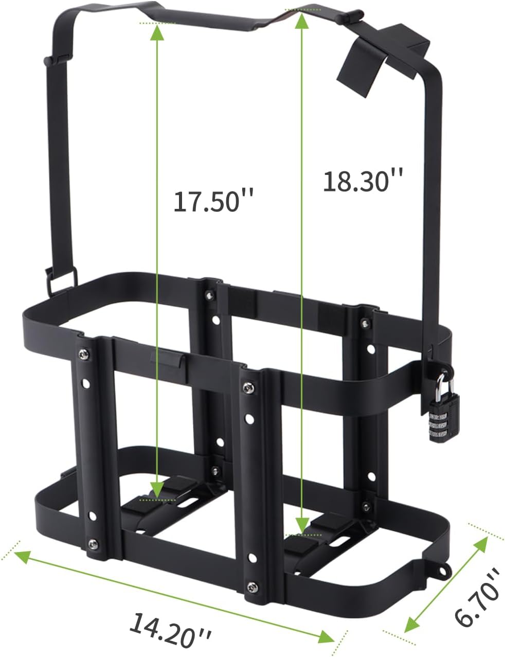 SPARKWHIZ Jerry Can Mount with Combination Lock, Jerry Fuel Can Holder Heavy Duty for 5 Gallon 20L