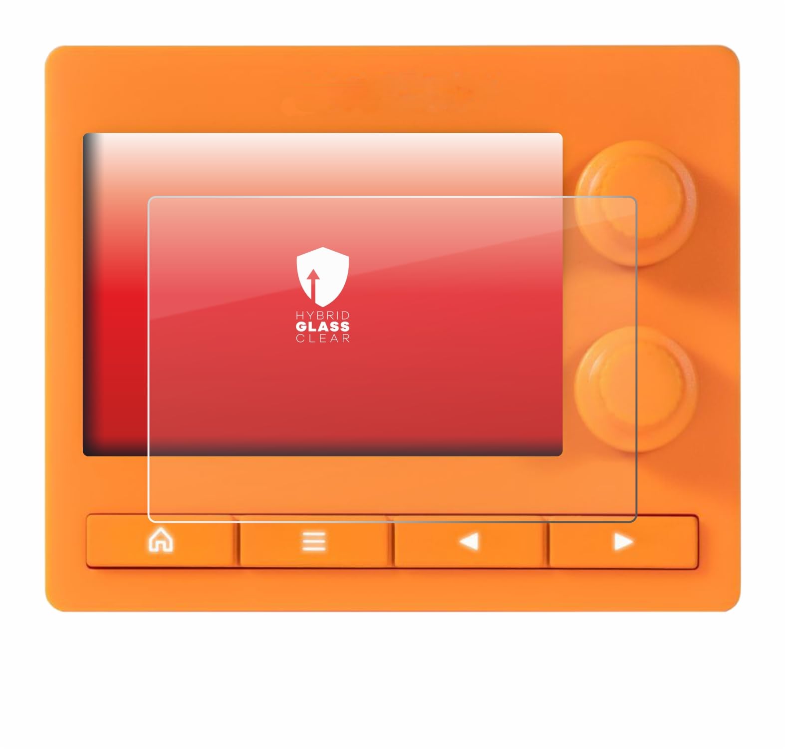 upscreen Screen Protector Film compatible with 1010 Music Nanobox Tangerine - 9H Glass Protection, Extreme Scratch Resistant, Clear