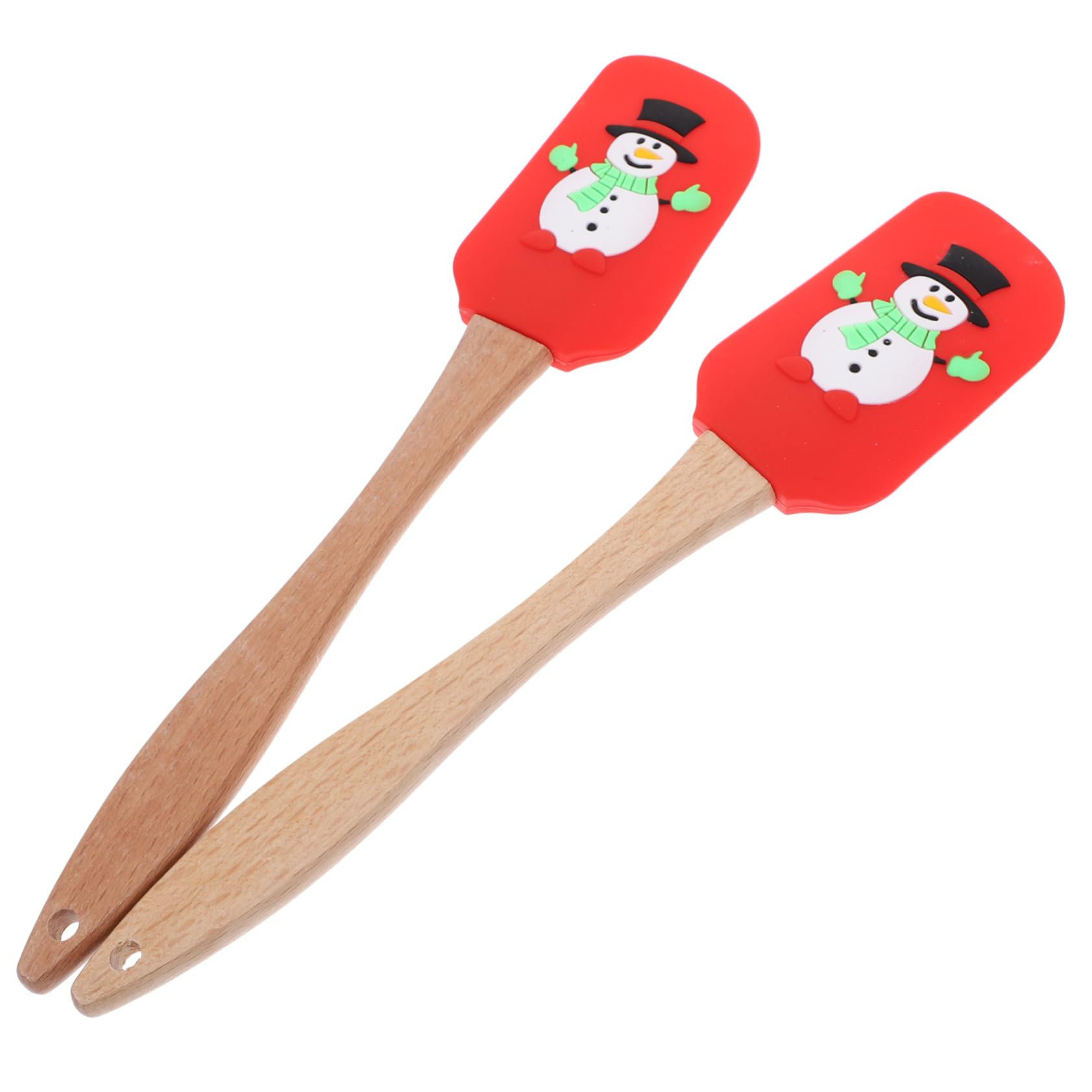 Cabilock 8 Piezas Raspador De Mantequilla De Silicona Raspadores De Pastel De Desgaste Espátulas Caseras Para Hornear Raspadores Para Hornear Domésticos Mantequilla De Galleta Madera