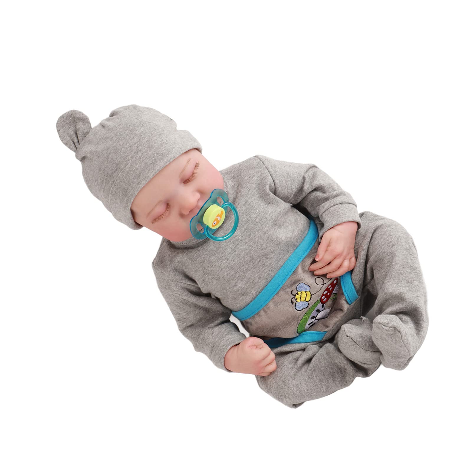 Marhynchus Reborn Baby Doll Miękki Silikon Realistyczna Lalka Chłopiec 19 Cali Możliwość Kąpieli z Elastycznymi Kończynami i Korpusem Wypełnionym bawełną PP dla Dzieci Urodziny Wakacje Udawaj, że