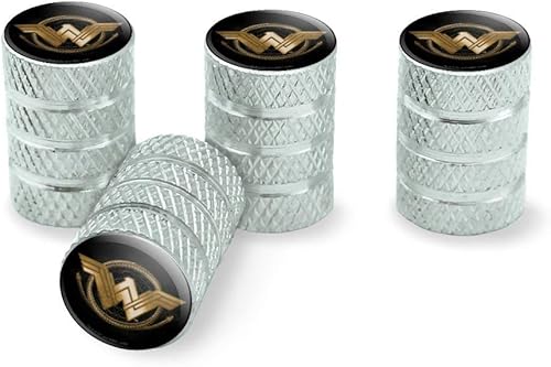 GRAPHICS & MORE Wonder Woman Movie Golden Lasso Logo Tire Rim Wheel Aluminio Valve Stem Caps