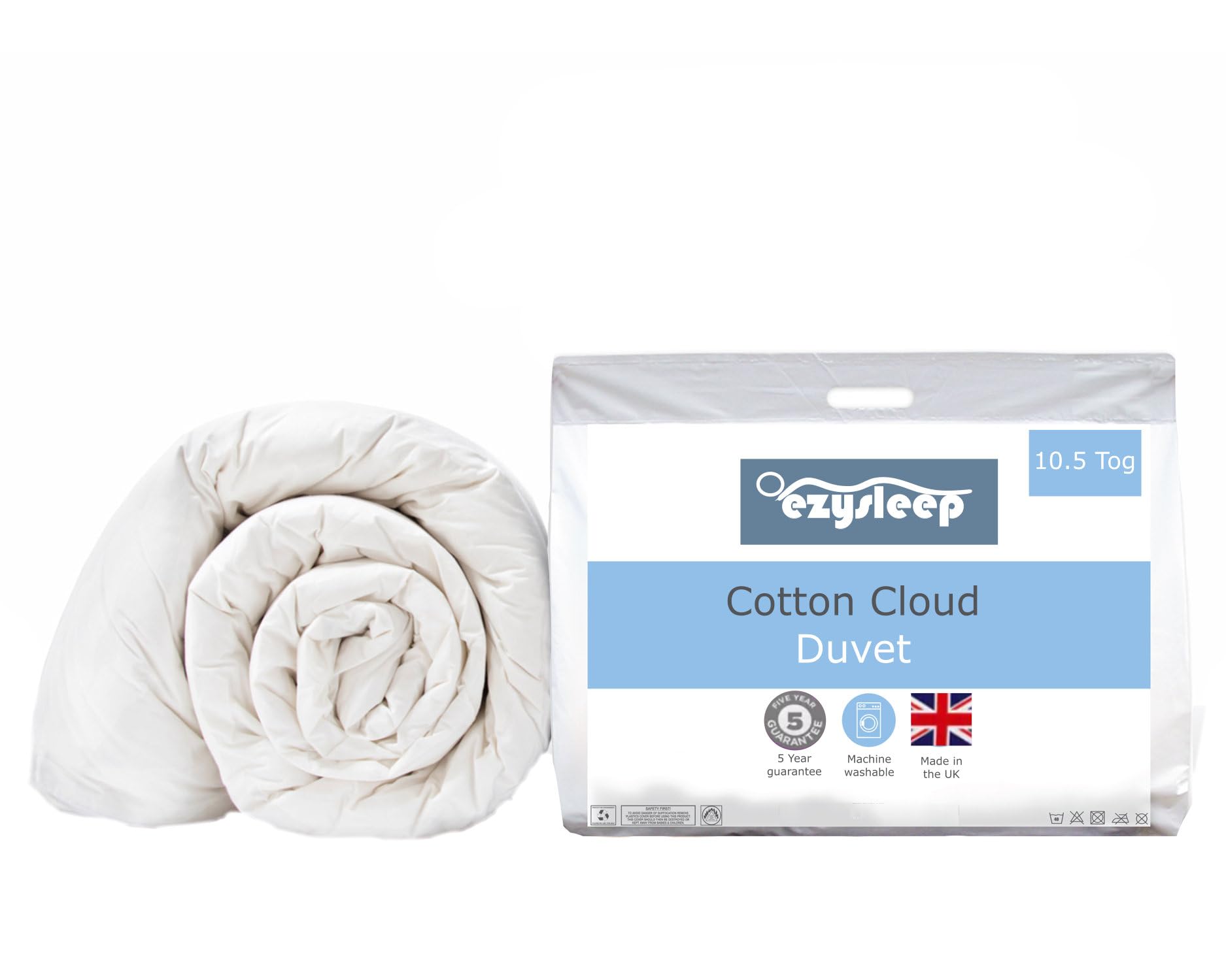 Ezysleep 10.5 Tog Double Duvet - Feels Like Down Cotton Cloud Duvet - White
