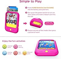 Vista 4 de Kids Learning Tablet Educational Learning Pad for Toddlers 2-5 to Learn Alphabets, Numbers, Foods, Time, Music, Vehicles, Tablet Toy for Toddlers