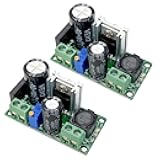 2Pcs Mini AC/DC to DC Buck Step Down Converter AC 5-30V/DC5V-48V 36V 24V to DC 3.3V-33V 12V Adjustable Voltage Regulator Power Supply Board 2A Volt Converter Module