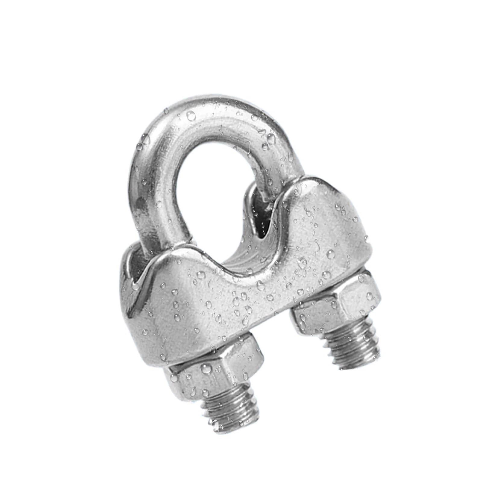 Stainless Steel U-Type Cable Clamps U Bolt Saddle Fastener Wire Rope Clip(30PCS-(M3))