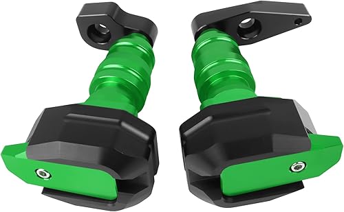Miniatura 2 de Worldmotop Marco Sliders Protector Protector Protector para Kawasaki Ninja650 Ninja 650 2012-2016 Aluminio Anti Motor Crash Pads (verde)