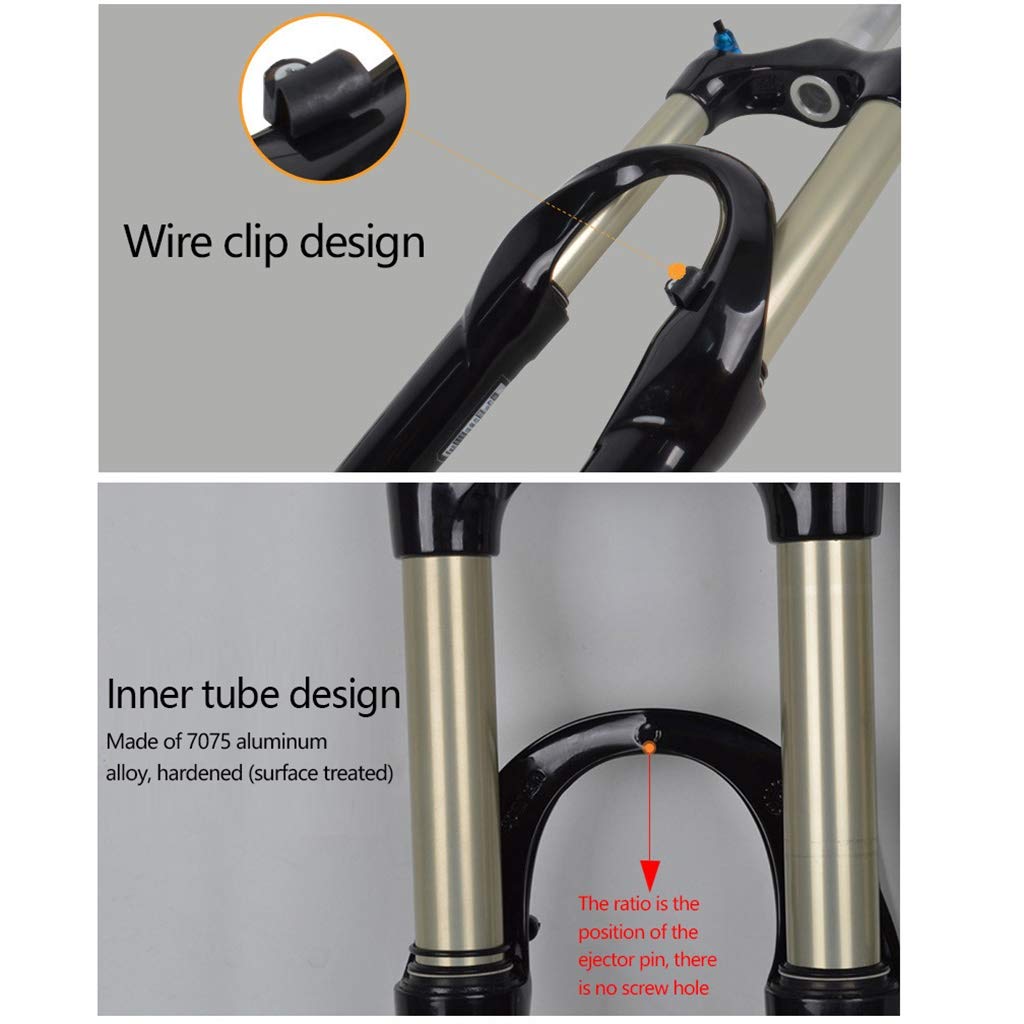 MTB rower aluminiowy sztywny widelec zoom widelec amortyzowany widelec rowerowy aluminiowy aluminiowa podstawa na ramię osłona wire Lock Lock amortyzator ciśnienie powietrza 26 cali, A