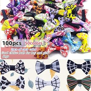 100PCS(50pairs) Cute Puppy Dog Hair Bows for Small Dogs with Clips Handmade,Small Size Girl Hair Accessories Puppy Grooming 100PCS(50pairs) Cute Puppy Dog Hair Bows for Small Dogs with Clips Handmade,Small Size Girl Hair Accessories Puppy Grooming