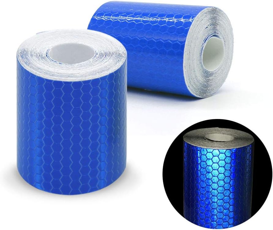 2pcs 3m*50mm High Intensity Prismatic Reflective Safety Tape Vinyl Roll Self-Adhesive Security Marking Tape