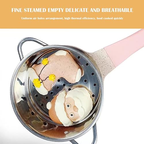 Miniatura 4 de LNQ LUNIQI Olla de vapor de acero inoxidable de 6.3 pulgadas de rejilla redonda para cocinar, cesta de vapor para cocina, bollo de albóndigas Dim