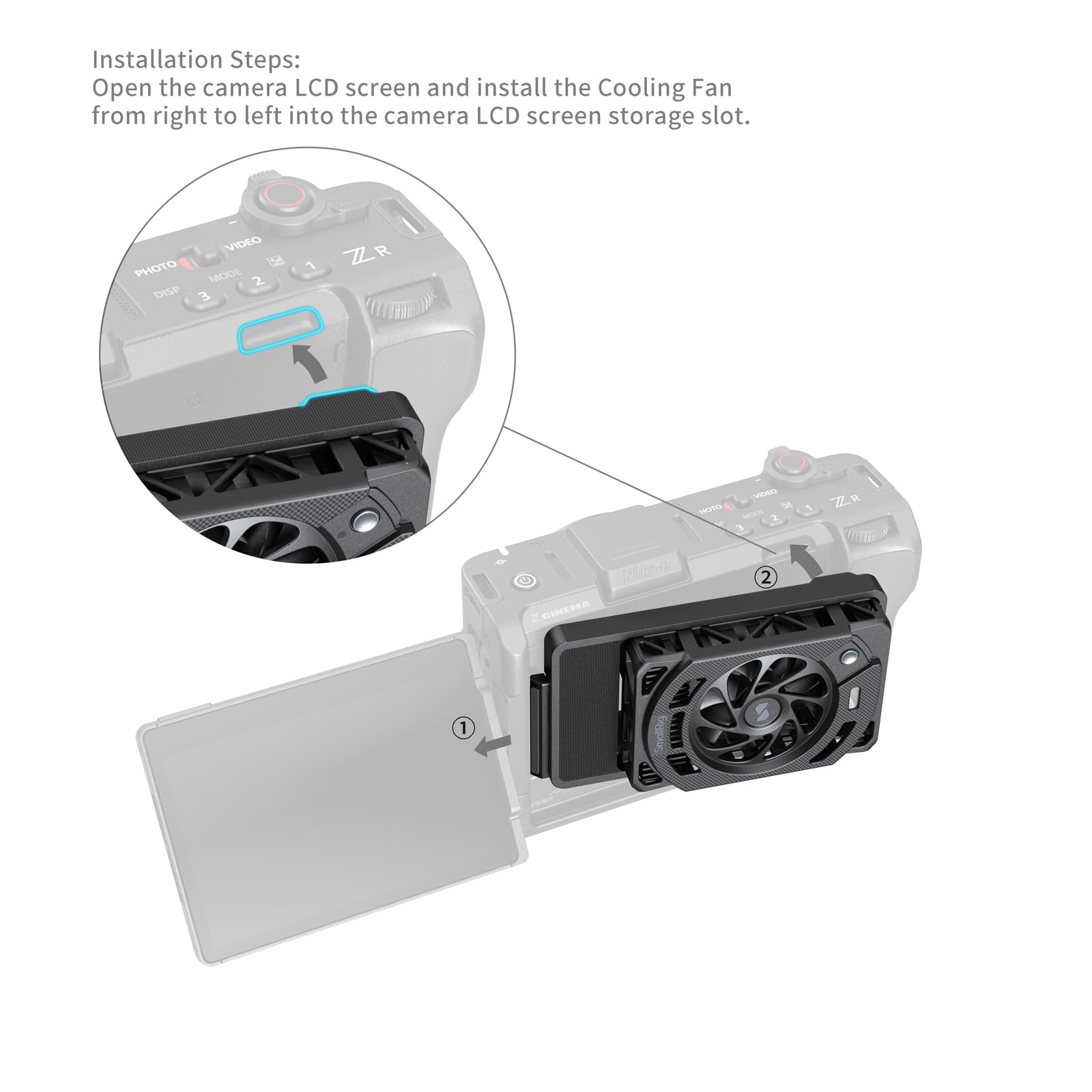 Amazon.co.jp: SmallRig ZR用冷却ファン Nikon に対応 デュアル