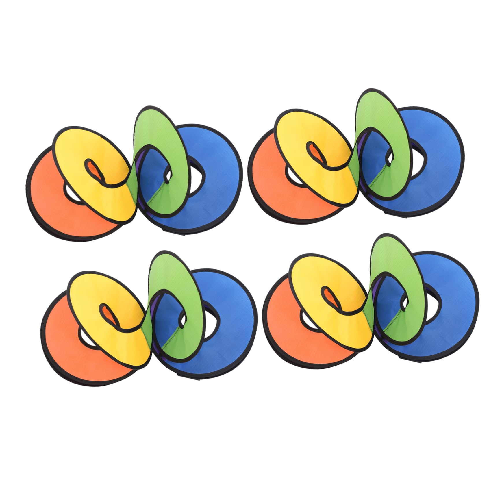 Sosoport 4pcs Colorful Rainbow Wind Socks Bright Rotating Pinwheels for Outdoor and Garden Decoration Easy to Use and Store for Parties and Everyday Decor