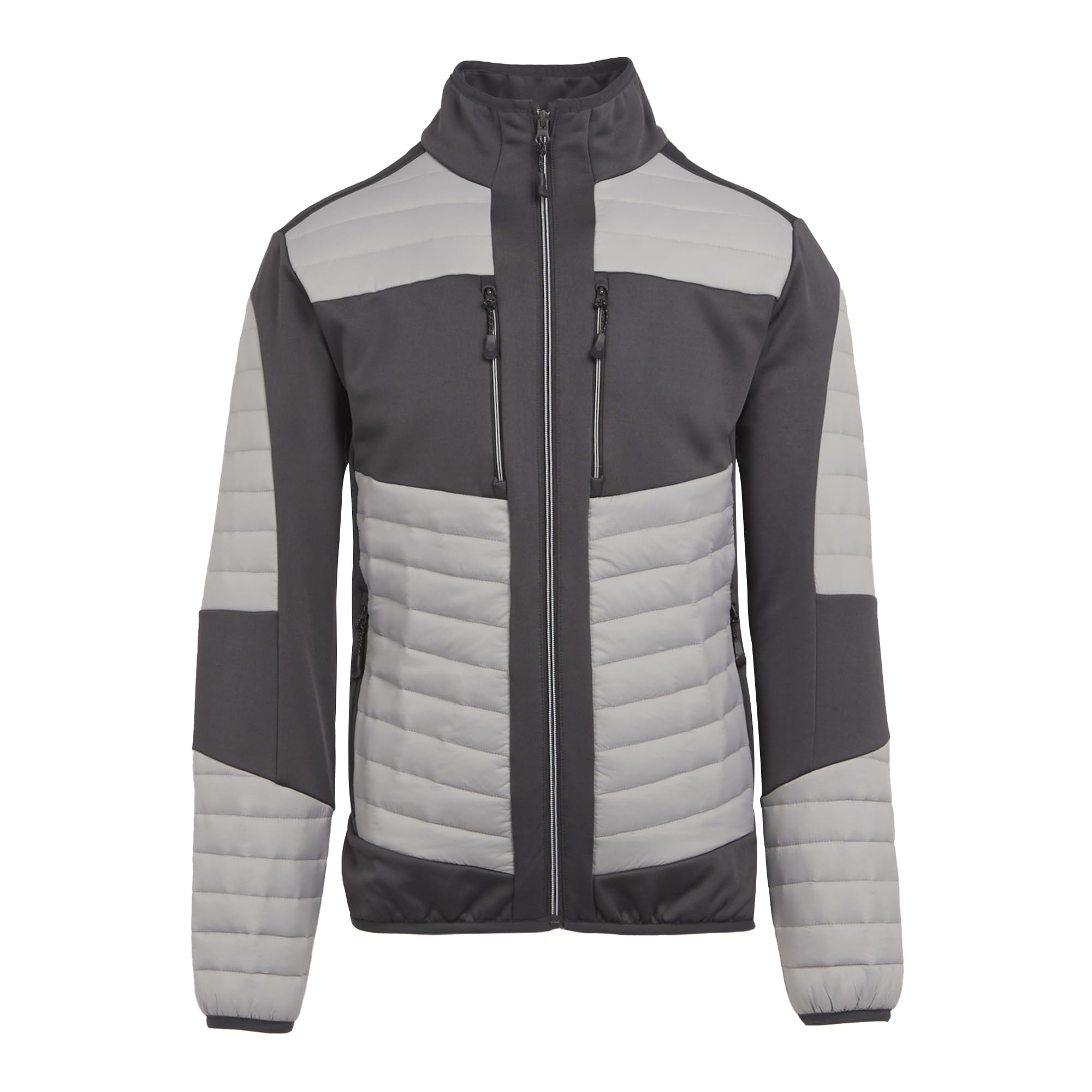 Regatta Professional Mens Unisex Evolve Baffled/Quilted Thermal Hybrid Jacket, Grey, XS EU