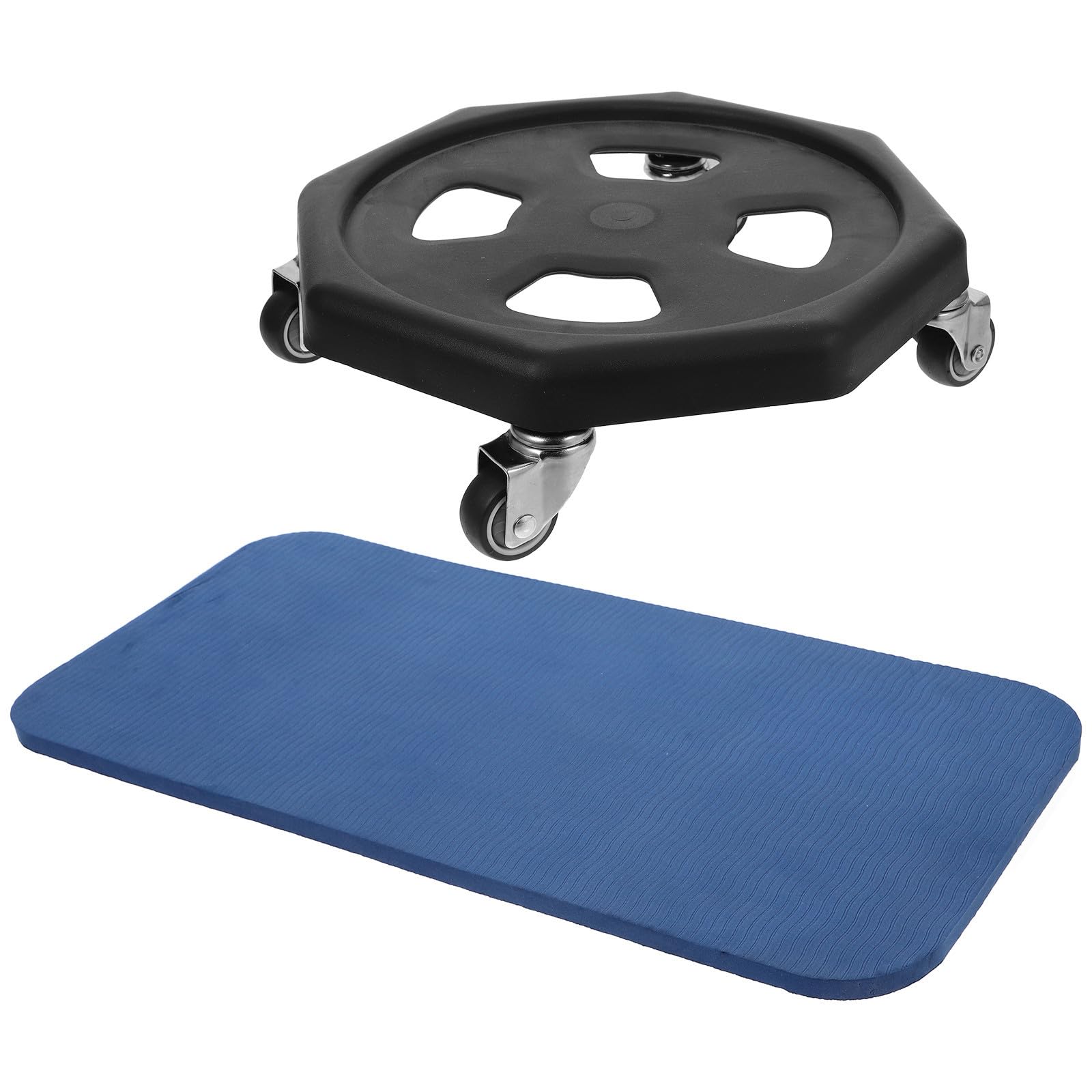 Beaupretty Discos Deslizantes de Entrenamiento Abdominal, Placa de Entrenamiento Abdominal, PP, Negro, Portátil, con Cojín para Rodillas, para Ejercicio en Casa Color Color Aleatorio
