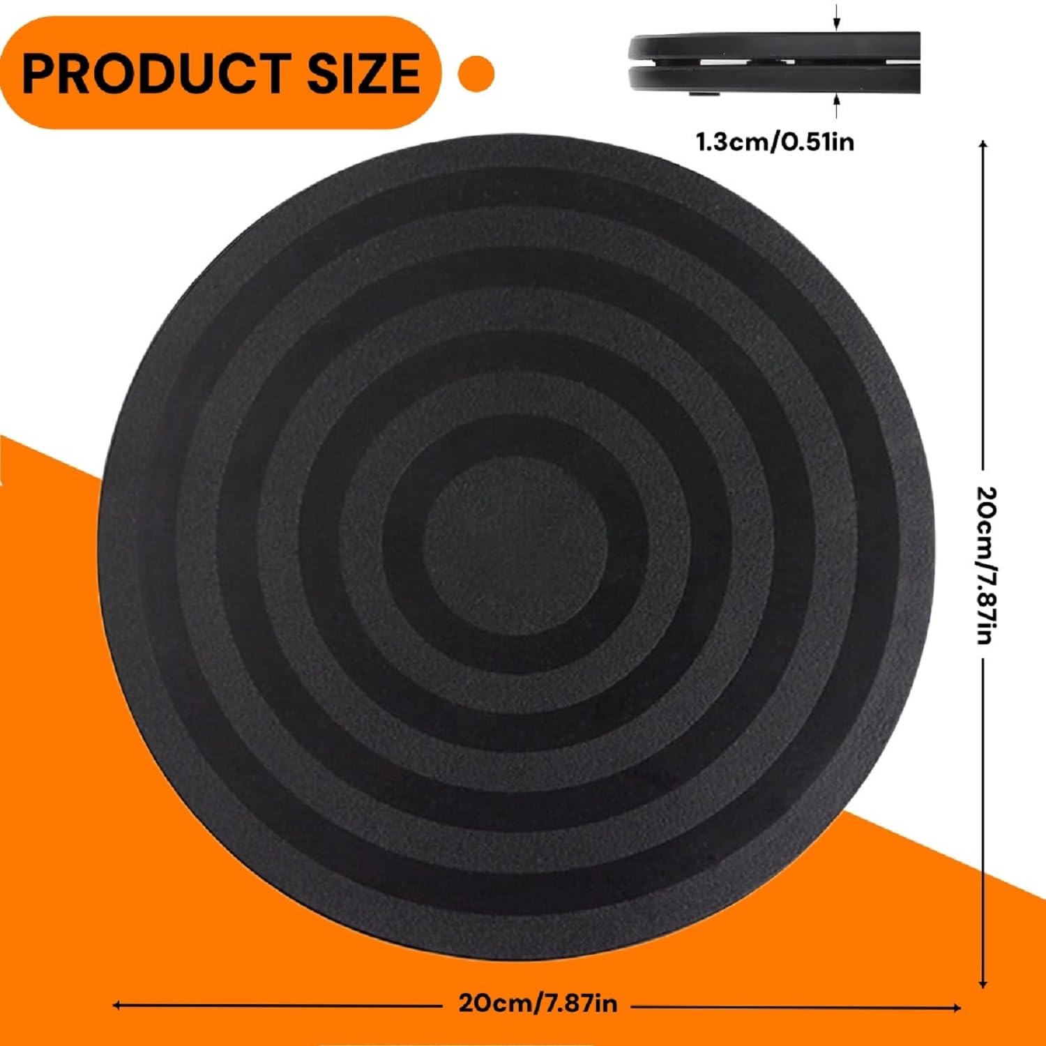 20CM Piattaforma Roteante,Base Rotante per Giradischi,Supporto Girevole di 360°,Giradischi con Cuscinetti Sfera in Acciaio,Piatto Girevole per TV Monitor Artigianato Piante Bonsai (20cm)