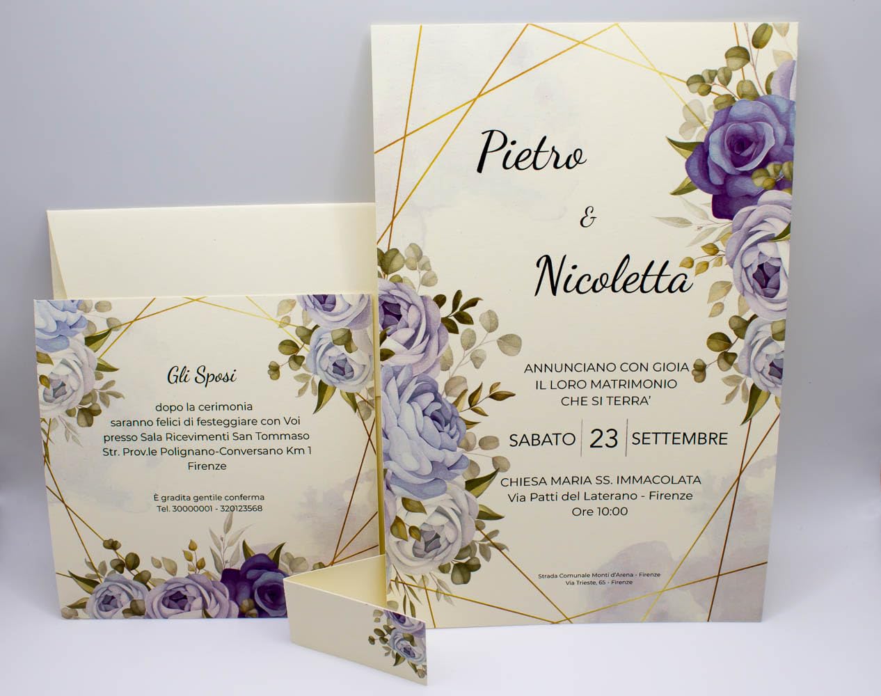 20 Set partecipazioni Nozze Personalizzate inviti Matrimonio Art.065 quantità a scelta