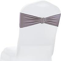 Vista 27 de MDS - Paquete de 250 lazos de elastano para silla, universales, bandas elásticas para silla, lazos con hebilla, lazo deslizante para decoración