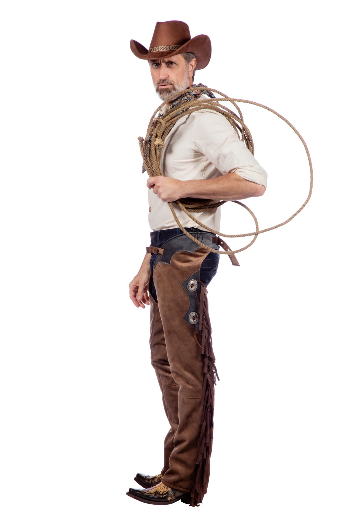 WILBERS & WILBERS - Ghette western Jesse per costumi da cowboy | per Carnevale, feste western, costumi da sceriffo
