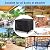HOMEE Square Fire Pit Cover 32" x 32" x 24", 600D Heavy Duty Waterproof Fire Pit Table Cover, Outdoor Fireplace Cover, Firepit Furniture Table Covers Fits for 28-31" Fire Pit/Table