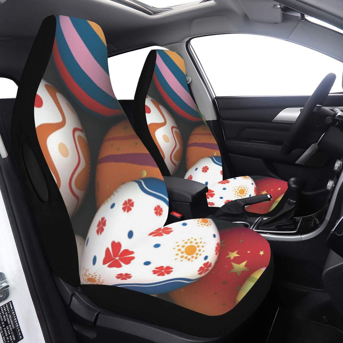 Seat Cover Outdoor BrightColoured Eggs Seat Covers Set 2