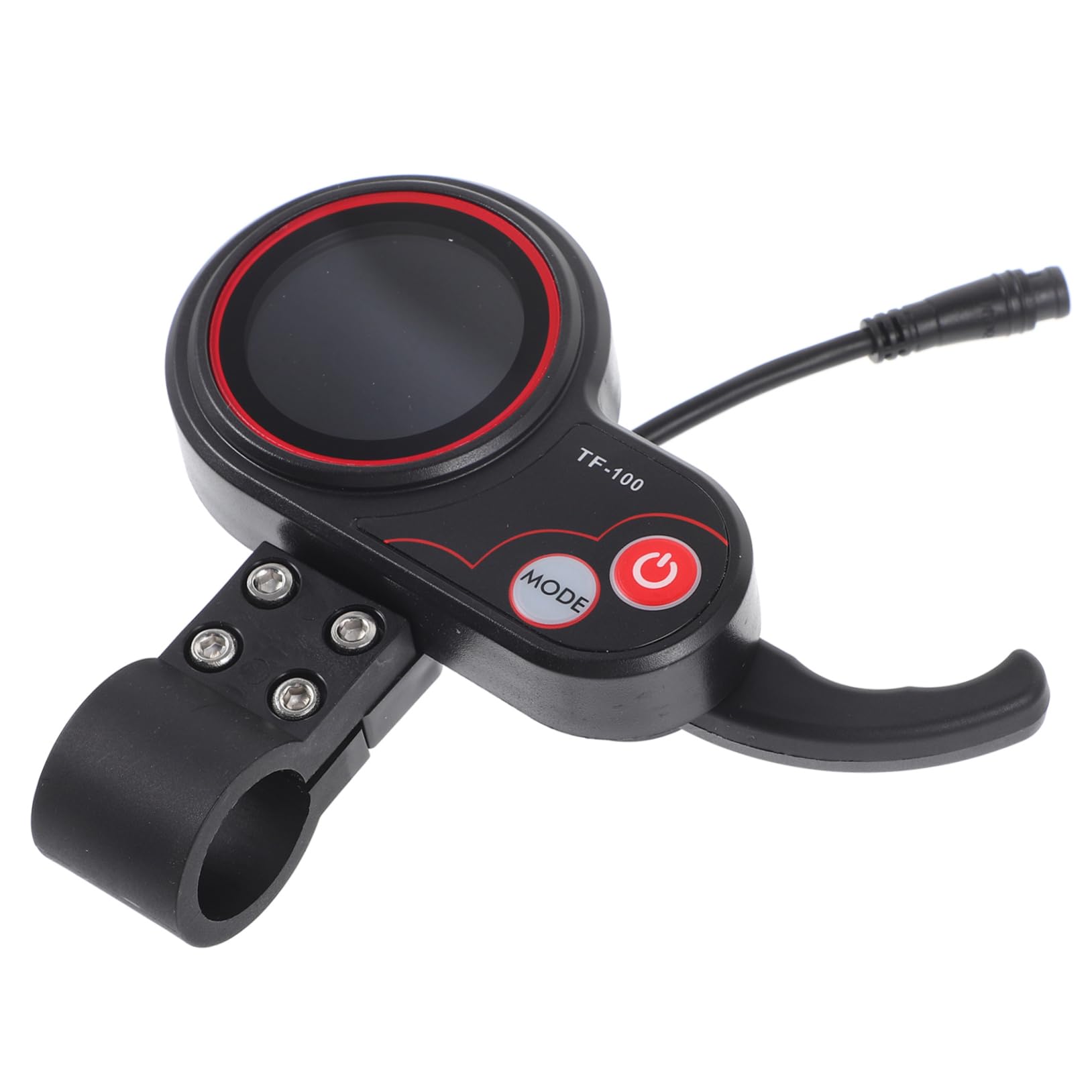 BESPORTBLE Affichage De Scooter Voiture Moteur Hoverboard Guidon Accessoires Trottinette Électrique Manette De Gaz Chargeur Croiseur Affichage du Scooter De Sécurité Plastique Black